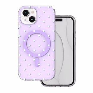 Bubble Dots Mag чехол для iphone 15 6,1", фиолетовый