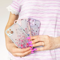 Disainitud ümbris iPhone 12 Pro Max lillede roosa