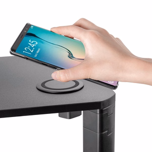 Ergo Office ER-415 Monitor Stand Shelf Wireless Qi Charging Adjustable 17" - 32" 20kg Induction Charger