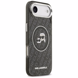 Karl Lagerfeld IML Glitter Karl & Choupette Heads Logo MagSafe iPhone Air Ümbris - Must