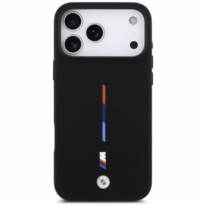 BMW M Silicon Tricolor Line MagSafe Ümbris jaoks iPhone 17 Pro Max - must