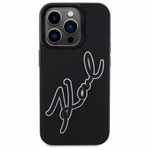 Karl Lagerfeld 3D Rubber Signature Ümbris jaoks iPhone 15 Pro Max - must