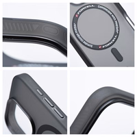 Ümbris jaoks Samsung S25 PLUS Forcell F-Protect Levels Dual Layer 4D technology compatible with Magsafe Military Drop-Test smoky must