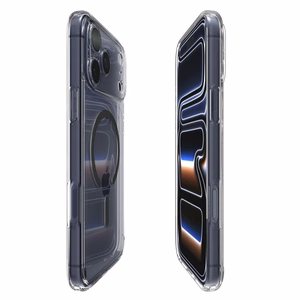 Spigen Ultra Hybrid Mag Чехол совместимый с MagSafe для iPhone 17 Pro Max прозрачный графит
