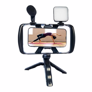 Selfie stick with Juhtmevaba remote control tripod with LED / microphone jaoks live broadcast TL-49T must
