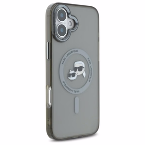 Karl Lagerfeld IML Metal Karl&Choupette Head MagSafe Ümbris jaoks iPhone 16 - must