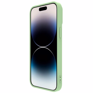 Ümbris Nillkin CamShield Silky Silicone Apple iPhone 15 Pro Max light roheline