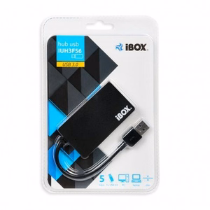 iBox IUH3F56 USB-jaotur USB 3.2 Gen 1 (3.1 Gen 1) Type-A 5000 Mbit/s Must