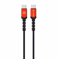 Blavec Kaabel Raptor braided - Type C to Type C - PD 60W 3A 0,5 metres Apple CarPlay/Android Auto (CRA-CC3BR05) must-punane