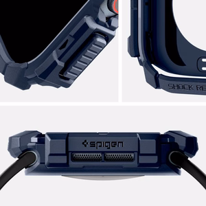 Spigen Rugged Armor Чехол для Apple Watch 10 46mm - тёмно-синий
