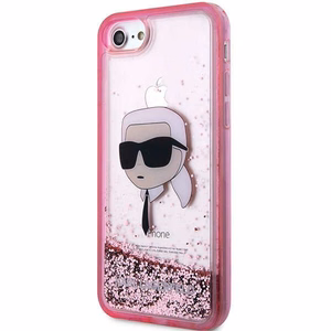 Karl Lagerfeld KLHCI8LNKHCP iPhone 7/8/ SE 2020/2022 roosa/roosa hardcase Glitter Karl Head