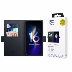 3mk Wallet Ümbris jaoks iPhone 16 - must
