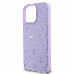 Guess Saffiano Peony Classic Logo MagSafe Чехол iPhone 16 Pro Max - фиолетовый
