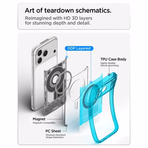 Spigen Ultra Hybrid MagSafe ümbris iPhone 18 Pro / 17 Pro jaoks, helesinine