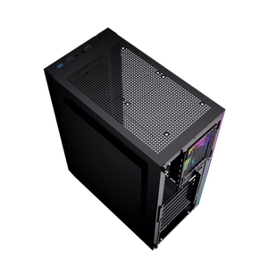 Gembird Fornax 2500 ARGB Gaming ATX Midi Tower tagavalgustusega must arvutikorpus
