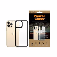 PanzerGlass ClearCase antibacterial Military Grade certified ümbris jaoks iPhone 13 Pro Max - läbipaistev and must