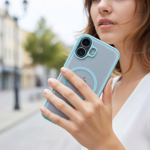Case for iPhone 16 Flexline Mag Cover compatible with MagSafe green