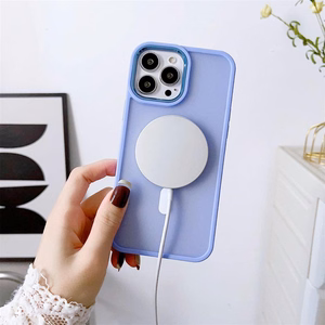 Armored magnetic iPhone 14 Plus MagSafe Color Matte Ümbris - roheline