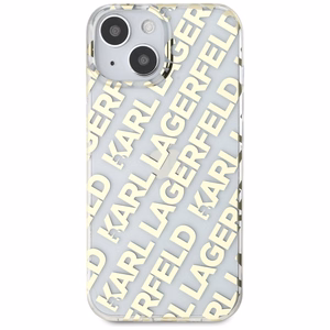 Karl Lagerfeld IML Fullover Logo ümbris jaoks iPhone 15 / 14 / 13 - kuldne