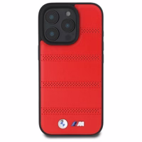 BMW M Perforated And Stitched Line MagSafe ümbris jaoks iPhone 16 Pro Max - punane