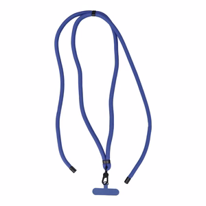 SWING (8mm) Phone lanyard, Phone pendant with adjustable length / cord length 165cm (max 82.5cm in the loop) / on the shoulder or neck - dark sinine