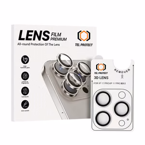 Tempered glass Tel Protect 3D Lens on camera for Iphone 17 Pro/17 Pro Max silver (lens 3 pieces)