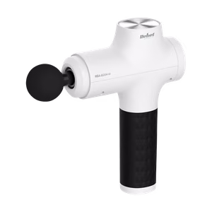 REBEL ACTIVE massage gun with 8 attachments, white