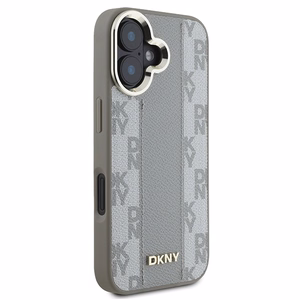DKNY Checkered Pattern Magsafe iPhone 16 Ümbris - Beige