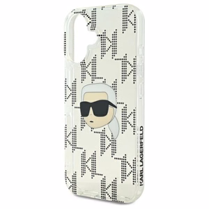 Karl Lagerfeld IML Karl Head Electroplated iPhone 16 Ümbris - Clear