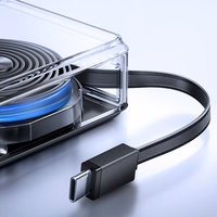 Joyroom JR-PR1 10000mAh 22.5W Powerbank sisseehitatud sissetõmmatava USB-C kaabliga - must