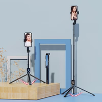 Selfie Stick - with detachable bluetooth remote control and tripod - P80 1,3 metres BLACK