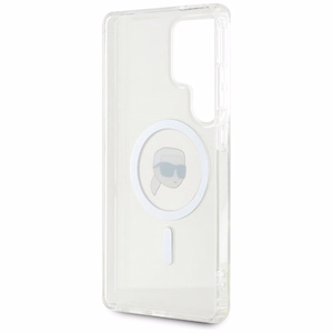Ümbris Karl Lagerfeld Button Karl Head Printed Logo MagSafe Samsung Galaxy S25 Ultra valge