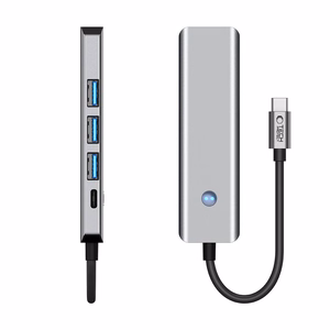 Tech-Protect HB01 HUB Adapter 5in1 USB-C + USB3.0 + HDMI 4K 60Hz + PD100W - hall