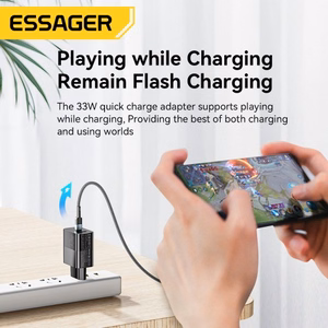 Laadija Essager GaN Pinson must 33W (PD / QC3.0)
