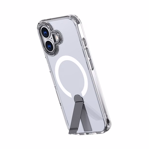 Hybrid Armor X Ümbris jaoks iPhone 17 with Stand, Compatible with MagSafe - Läbipaistev