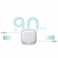 USAMS Kaabel väljarullitav 3w1 karbiga MicroUSB/USB-C/Lightning 60W terasest SJ650USB01 (US-SJ650)