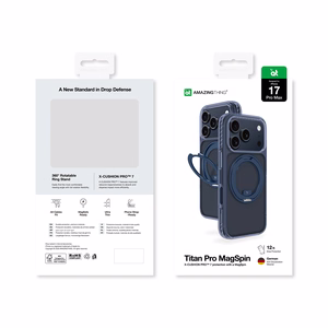 AmazingThing Titan Pro MagSpin Ümbris jaoks iPhone 17 Pro Max Compatible with MagSafe - Sinine