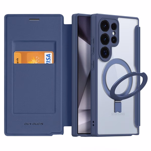 Чехол Dux Ducis Skin X Pro с магнитным кольцом/подставкой для Samsung S24 Ultra - синий