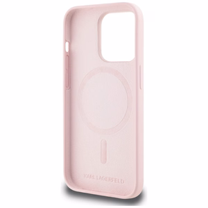 Karl Lagerfeld Silicone Karl&Choupette MagSafe Ümbris jaoks iPhone 14 Pro Max - Roosa