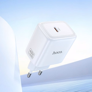 GaN зарядное устройство для телефона Hoco USB C PD AVS 40W max 60W N83 белое