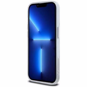 Karl Lagerfeld IML Metal Karl & Choupette Head MagSafe iPhone 14 Pro Ümbris - valge