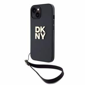 DKNY Wrist Strap Stock Logo ümbris jaoks iPhone 15 / 14 / 13 - must