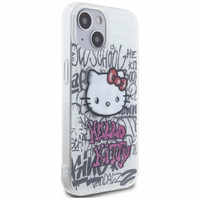 Hello Kitty IML Kitty On Bricks Graffiti ümbris jaoks iPhone 15 - valge