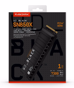 Western Digital must WD_BLACK™ SN850X NVMe™ SSD POWERED BY SANDISK 1 TB, [With Heatsink]