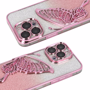 Tel Protect Butterfly Water Ümbris jaoks Iphone 16 Plus roosa
