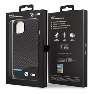 Ümbris BMW BMHCP14M22NBCK iPhone 14 Plus 6.7 "must / must Leather Carbon