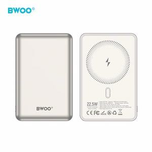 BWOO P82 10000mAh 15W akupank juhtmevaba laadimine hele hall