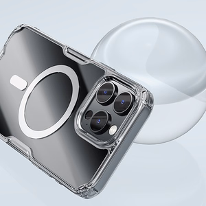 Nillkin Nature Pro Magnetic Ümbris with MagSafe jaoks iPhone 16 - Läbipaistev & Valge