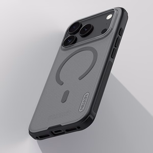 Nillkin Super Frosted Shield Pro MagSafe Compatible Ümbris jaoks iPhone 17 Pro - Läbipaistev Must