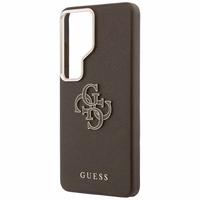 Guess ümbris Grained Big 4G Metal Logo Samsung Galaxy S26 Ultra pruun